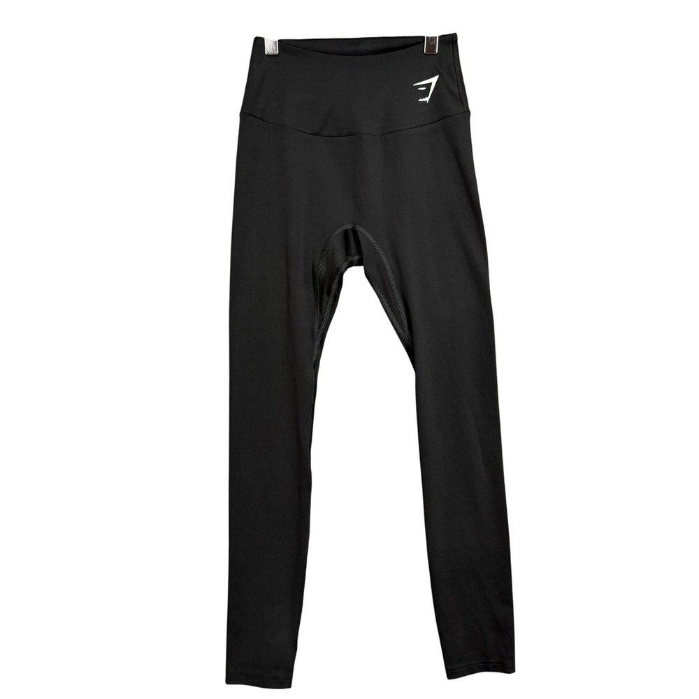 Gymshark Leggings Womens Small Black Crop High Waisted Recycled B2A8F Stretch
